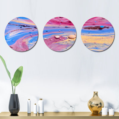 Acrylic Colorful Bubbles - Modern Metal Wall Decor Set