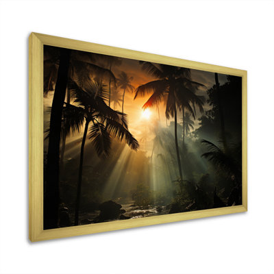 Palmiers Sunsert sur toile