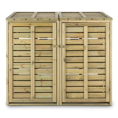 Wooden Double Bin Store