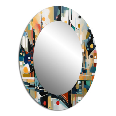 Transcendent Reality II - Miroir mural ovale vert