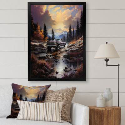 «Ashad Brown Pickup Truck Mountain Majesty I», reproduction sur toile