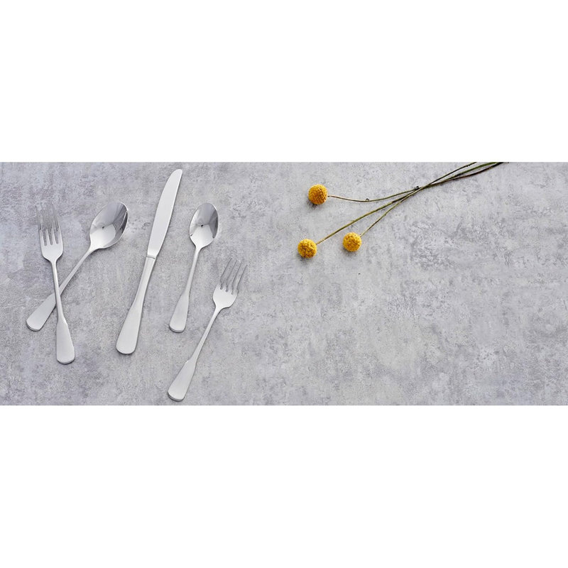 Fourchettes de table en acier inoxydable, ensemble de 4, finition argentée