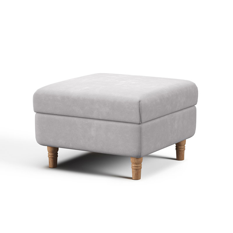 Cowie 66cm Wide Velvet Square Solid Colour Standard Ottoman