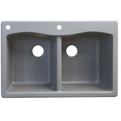Évier de cuisine à double cuves l 33 po x l 22 po Aversa