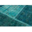 Tapis décoratif bleu sarcelle en laine noué à la main de conception unique 5 pi 7 po x 7 pi 7 po Benoué à la main Trina