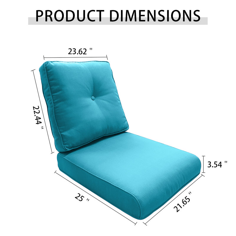 Coussin de siège / dossier d'extérieur Schutt, Bleu clair