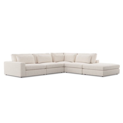 Bloor 4PC LAF Sectional W/ Ottoman-Essence Natural