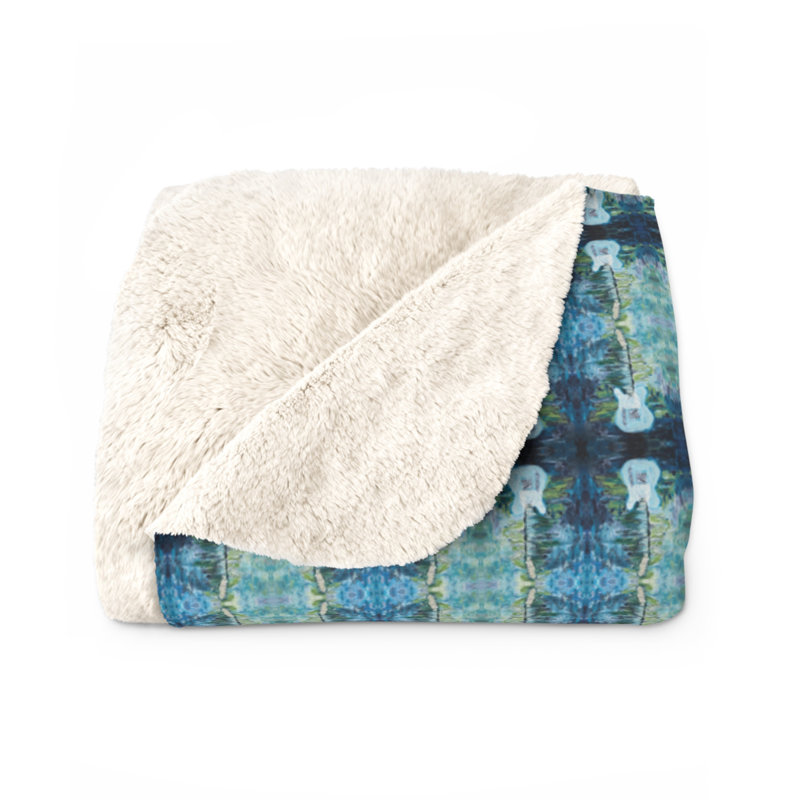 Sherpa Fleece Throw - Blue Telecaster Guitars
