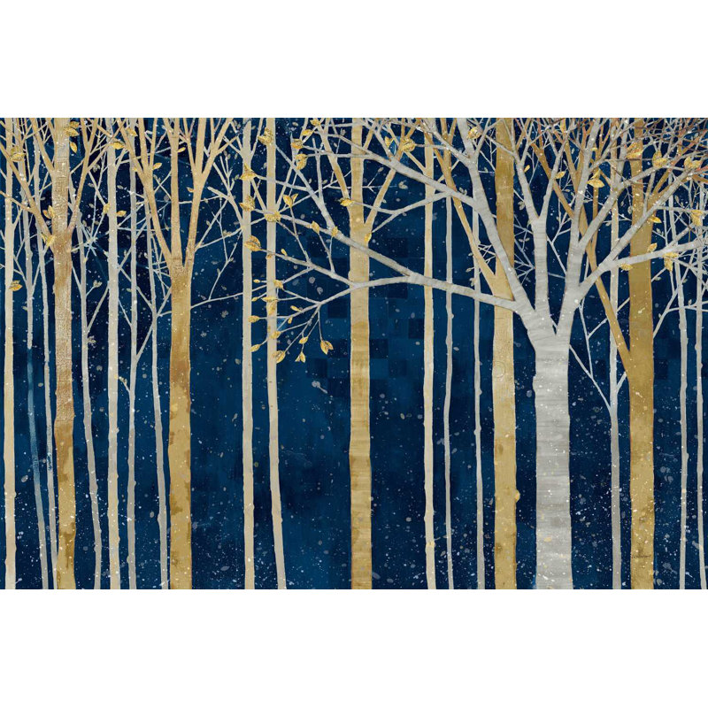 Au printemps Indigo, H 32 po x l 48 po x P 1,25 po