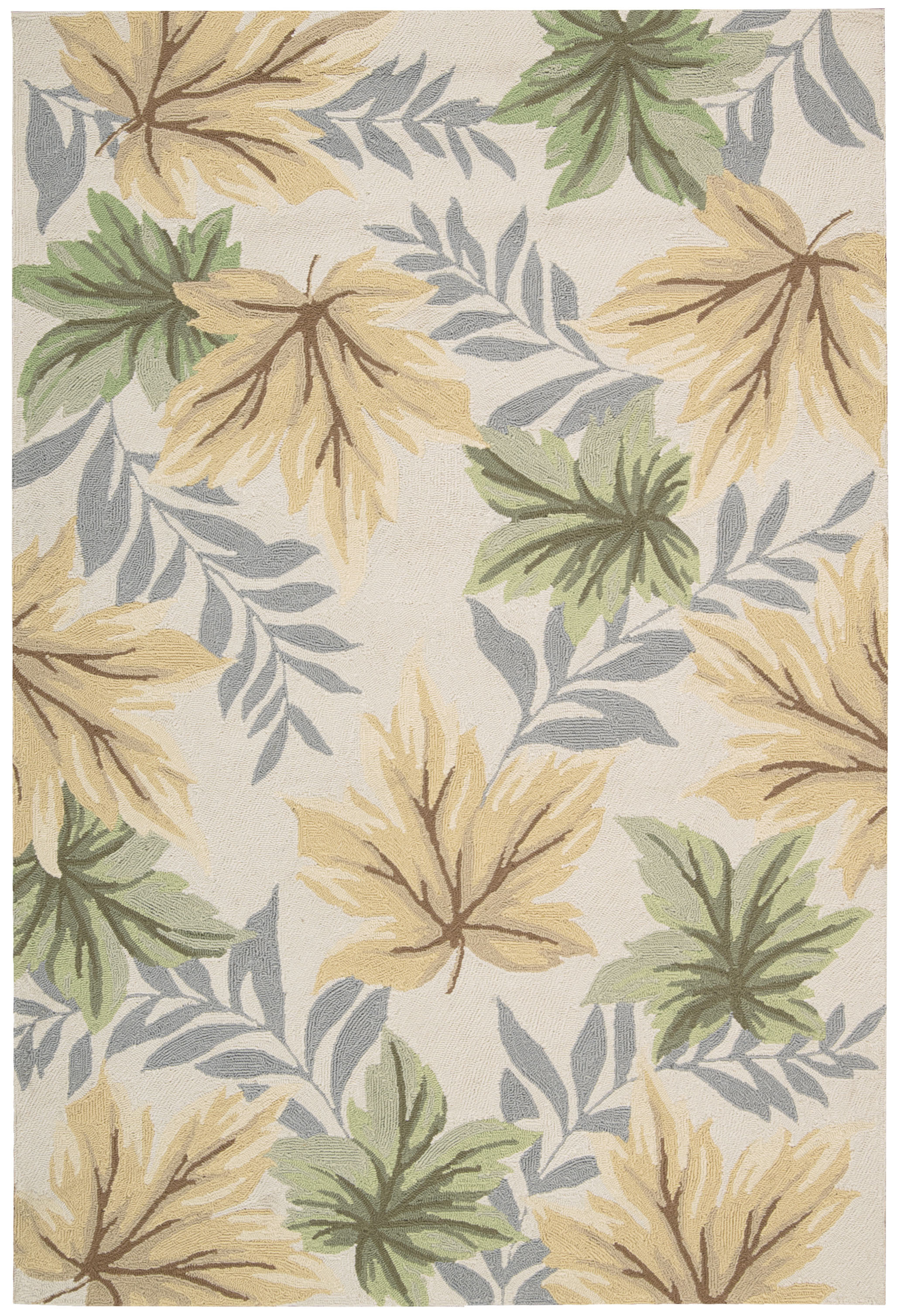 Bay Isle Home™ Ely Floral Handmade Looped Beige Indoor / Outdoor Area ...