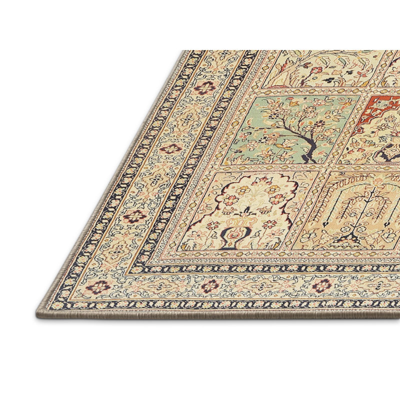 Tapis beige Southwestern, Rectangle de 5 pi x 8 pi