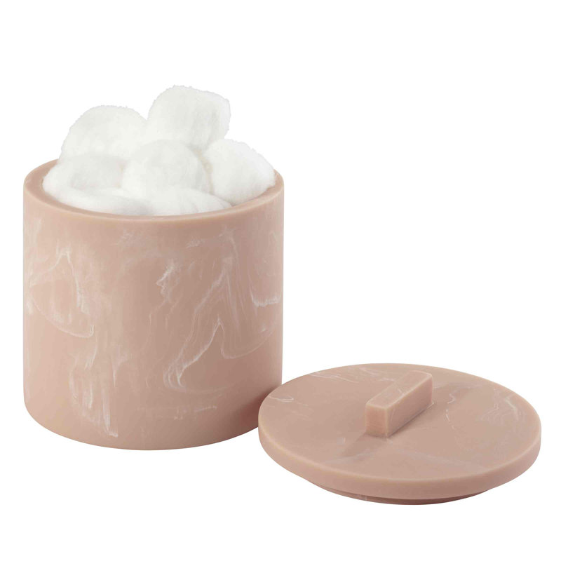 Kendall Clay Marble-Look Resin Covered Jar