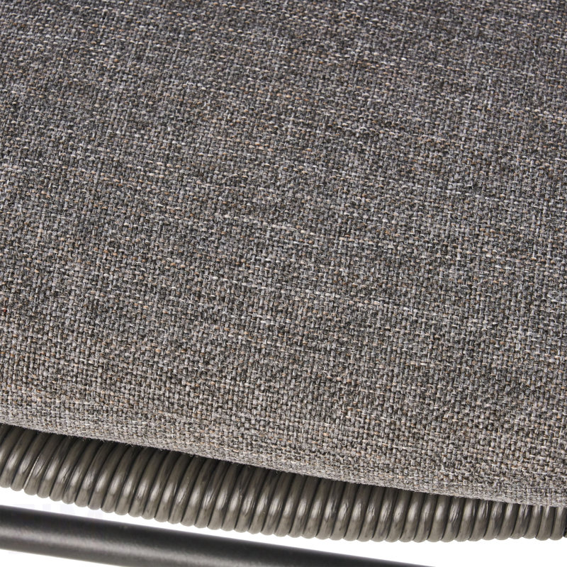 Chaise d'extérieur moderne, Gris foncé / Noir