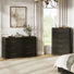 Crissman 2-Piece Modern Fluted Solid Wood Bedroom Dresser and Chest Set with Oak Texture
