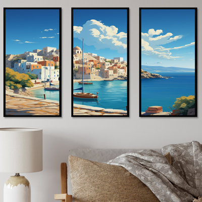 Syros Serenity Cape II - Port Landscape Coastal Wall Art