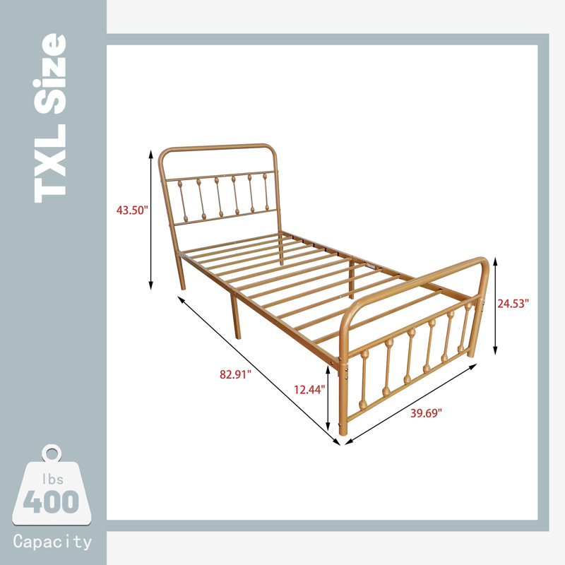 August Grove® Cliffrose Metal Spindle Bed & Reviews | Wayfair