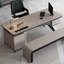 Bureau rectangulaire en acier inoxydable + avec 1 tiroir-831325085-831325083