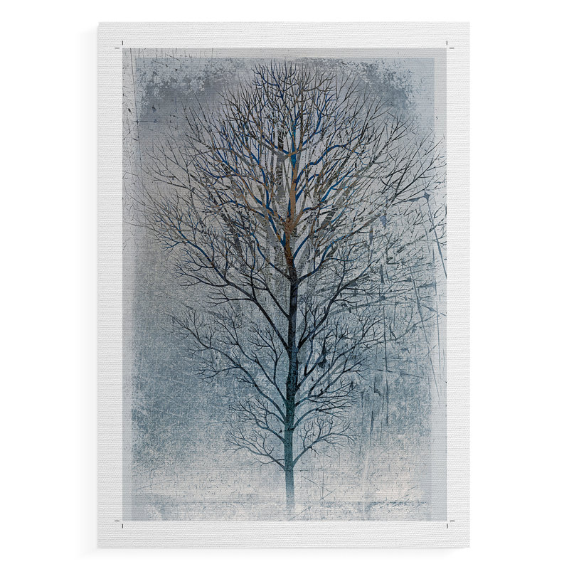 Arbre argenté - reproduction de toile seulement - non encadrée, H 27 po x l 18 po