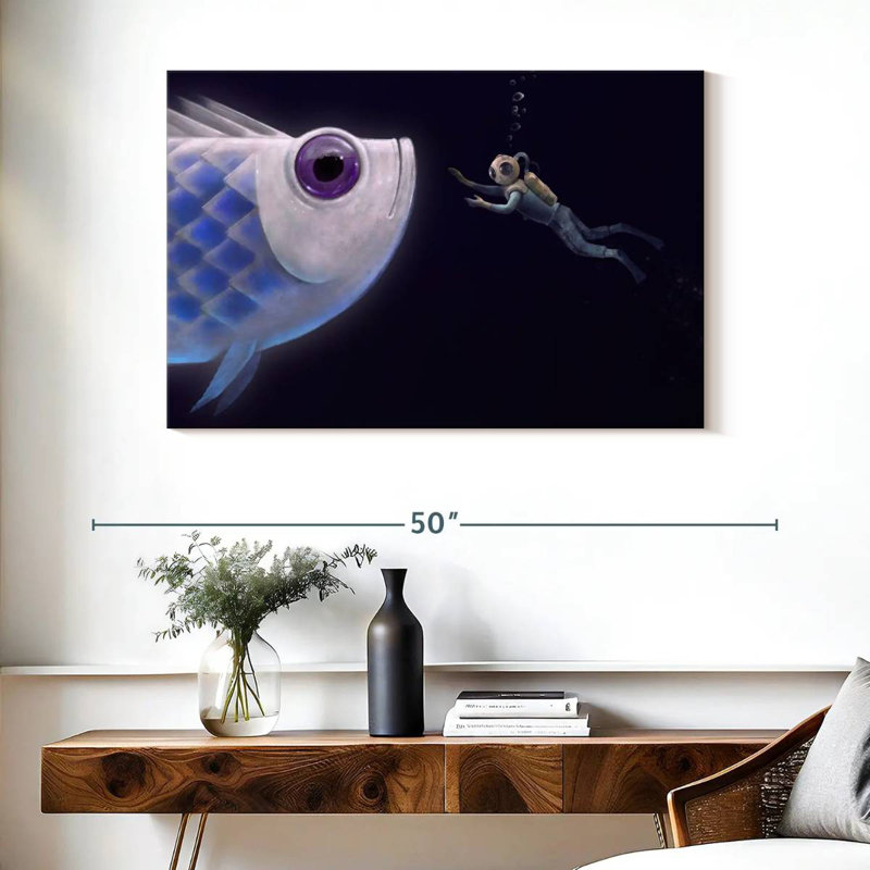Kelan Deep Sea Fish Encounter, 26" H x 39" W