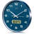 Wall Clock, 13" Dial Non-Ticking Silent Battery Operated Analogue With LCD Display For Perpetual Calendar And F° Temperature, Ideal Modern Home, Office Decor (Blue)