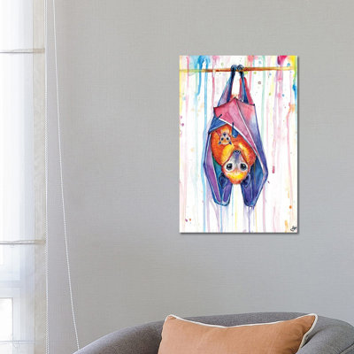 Buncha Bats 1 Piece Wrapped Canvas Painting