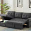Canapé-lit modulaire réversible en lin 84 po avec rangement-1001461401-1001461400