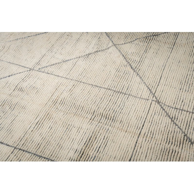 Tapis berbère ivoire beige noué à la main Marrakech Beige Whisper