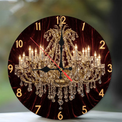 Horloge en velours doré
