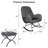 Outdoor Wicker Rocking Chair with Ottoman