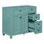 Meuble-lavabo de 36 po sans lavabo supérieur, ensemble de meuble-lavabo autoportant avec 2 tiroirs et portes à fermeture douce, armoire de rangement en bois massif