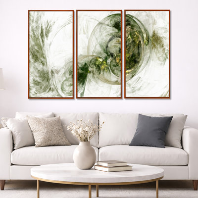 " Colored Smoke Green " 3 Piece Art Watercolor Set