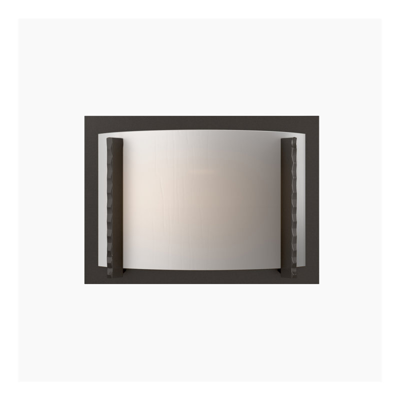 Vertical Bars Forged Flush Mounted Sconce, Oil Rubbed Bronze