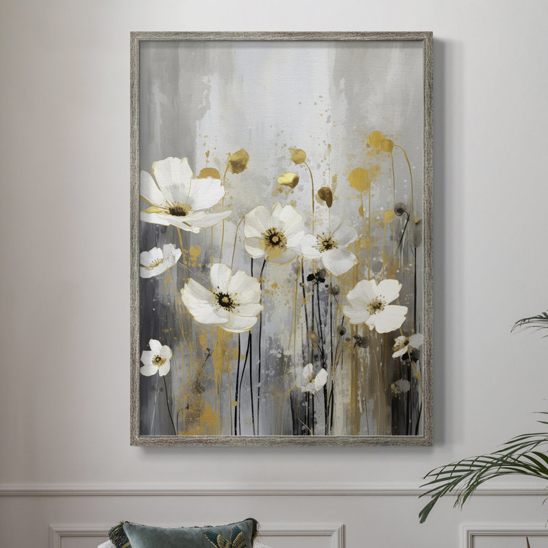 Reproduction encadrée FLORAL Series CDIV - bois massif, H 30 po x l 24 po