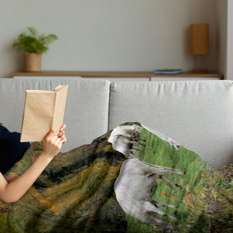 Hand Woven Throw Blanket, 70" x 90"