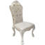 Ensemble de deux chaises d'appoint en tissu capitonné blanc