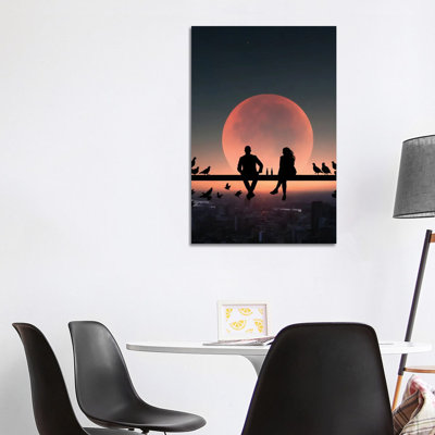Love City 1 Piece Wrapped Canvas Wall Art