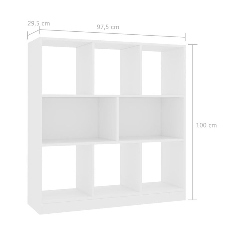 Katara 100 cm H x 97.5 cm W Standard Bookcase, White