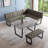 Zeniah 3-Piece MDF Top Dining Table Set 47.2 in. Rectangle Table, 1-Left Seat Bench and 1-Bench