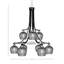 Lustre 9 lumières en verre nickelé brossé 6 po Mukkesh-423150758-423150680