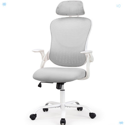 Chaise de bureau, chaise pivotante confortable à haut dossier