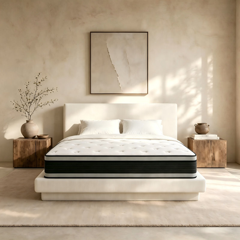 36cm Medium Hybrid Sprung Mattress In A Box Pillow Top 3000 Mattresses, Double (4'6)
