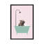 Hippopotame dans une baignoire, art encadré-49839977-49839979
