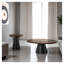 Table basse contemporaine contemporaine avec plateau à motif de parquet et base cylindrique noire-1137002461-1137002463
