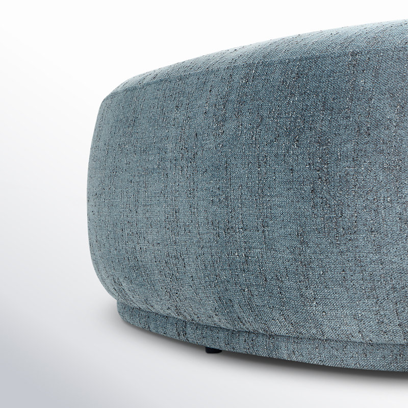 Repose-pieds triangulaire rembourré Adna, Boucle bleu acier moelleux, Boucle