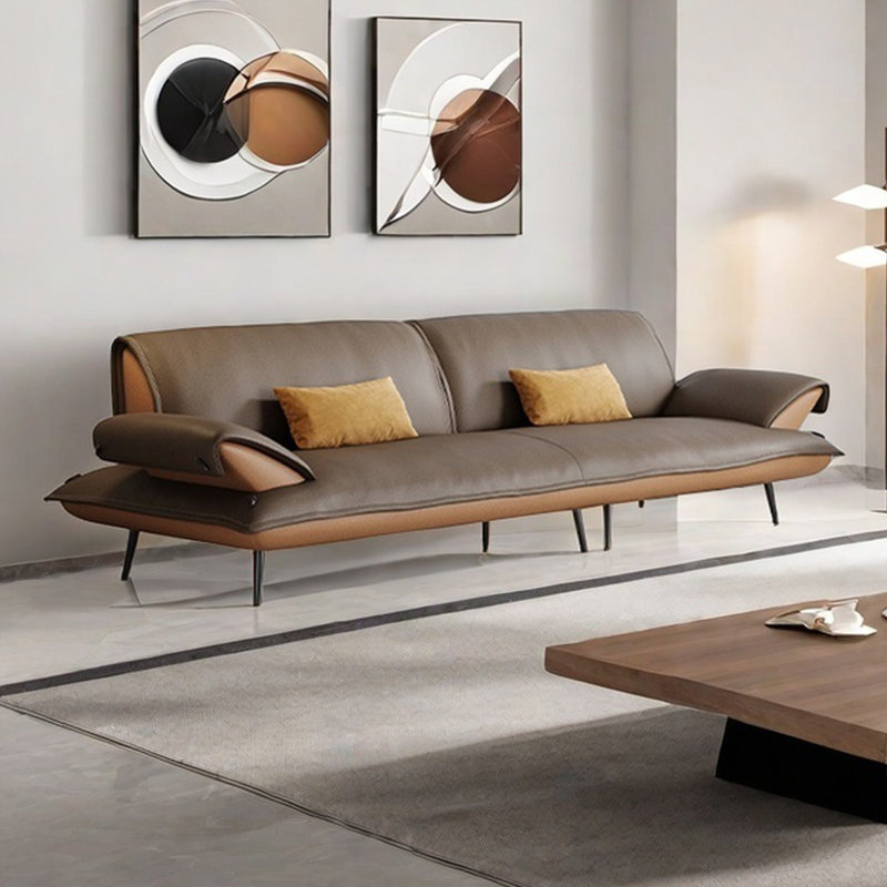 Italian minimalist modern simple light luxury sofa, 32.28" H x 110.23" W x 41.33" D