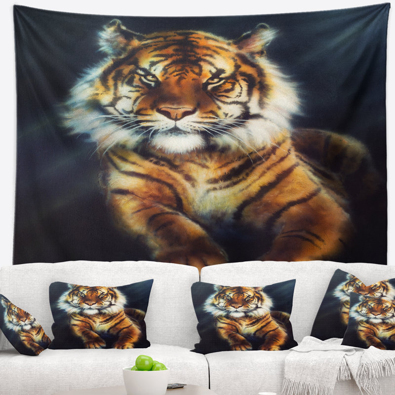 Mighty tiger tapisserie Animal, H 32 po x l 39 po