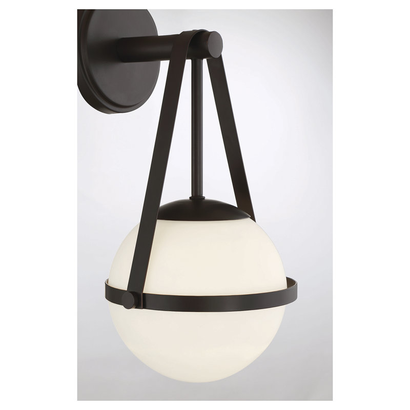 Ayyan 1-Light Wall Sconce in Black, Black