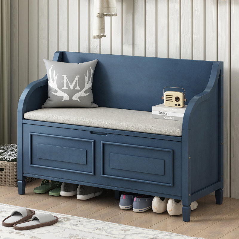 Banc de rangement en bois, Marine antique