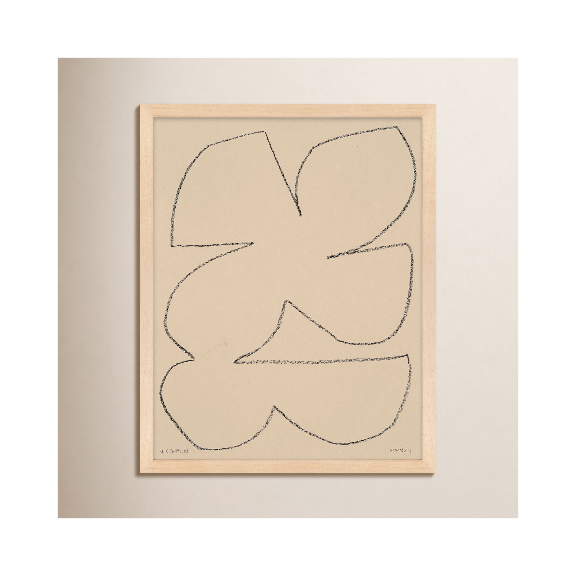 Outlines 4 by Michael Kempen, Maple Framed, 40" W x 50" H