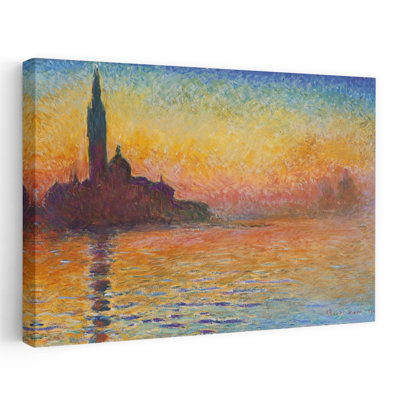 Saint-Georges Majeur Classic Traditional Contemporary City Coastal Wall Art Print by Claude Monet - Wrapped Canvas Print